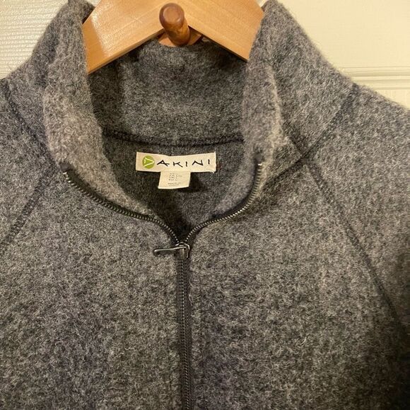 Dakini Charcoal Wool Zip-Up Jacket - Picture 4 of 11